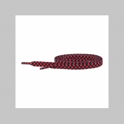 SKA šachovnica tenšie ploché šnúrky do topánok farba: ružovočierna, dĺžka 114cm šírka 0,8cm materiál:100%polyester